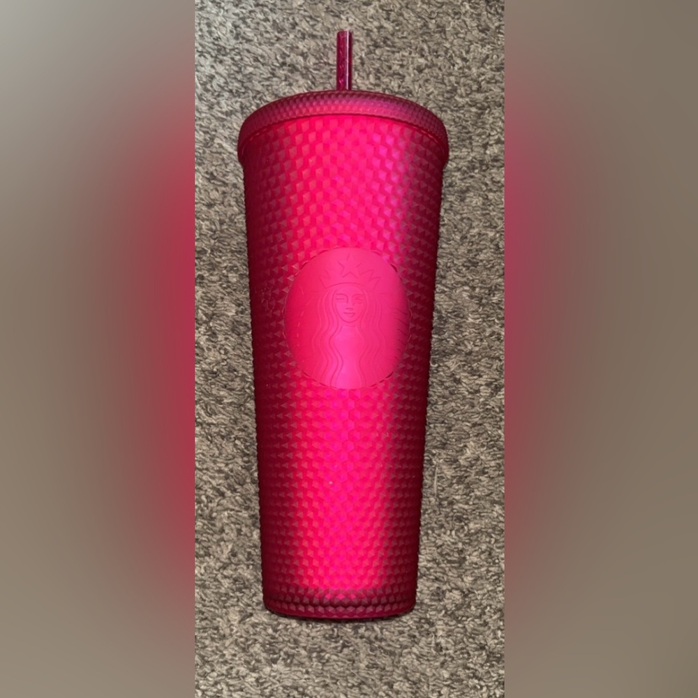 Starbucks Bright Hot Pink Textured Tumbler New